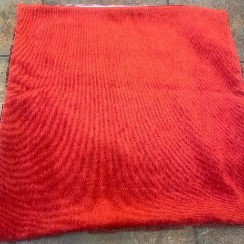 Pottery Barn Red Velvet Textured Pillow Cover Set 2 Boho Romantic Goth